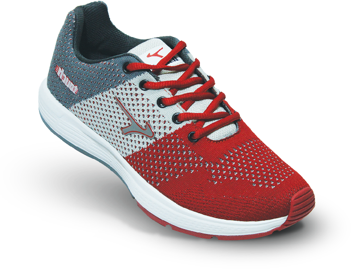 Redand Gray Athletic Sneaker PNG