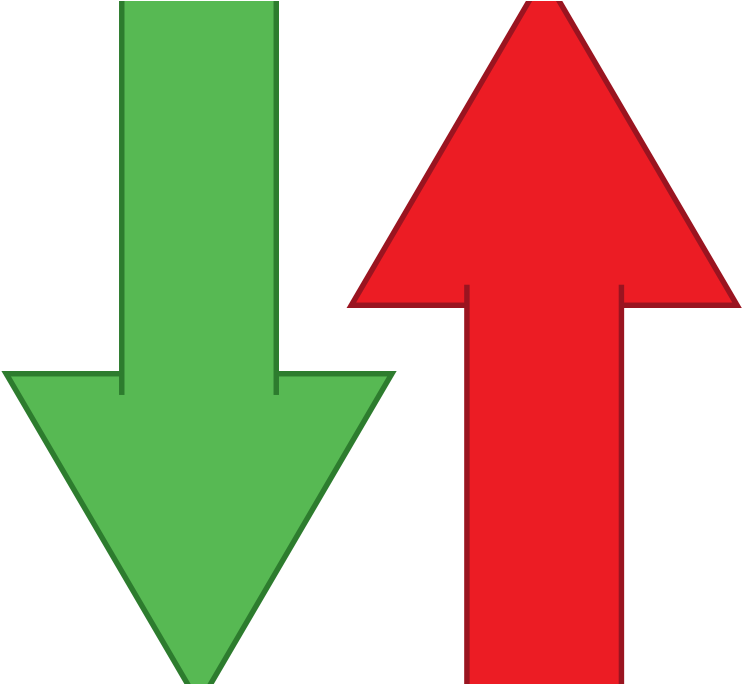 Redand Green Arrows PNG