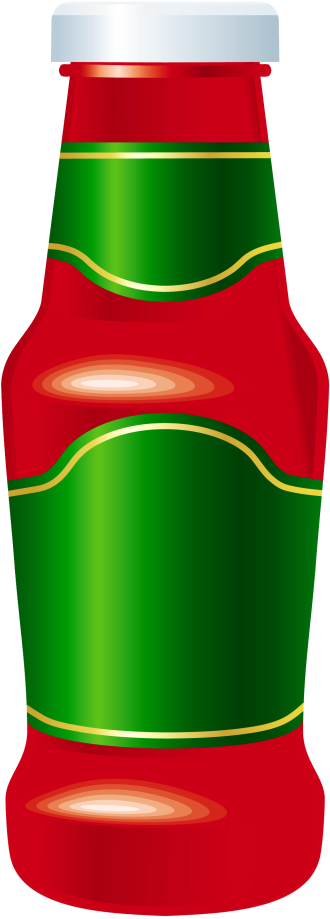 Redand Green Ketchup Bottle Vector PNG