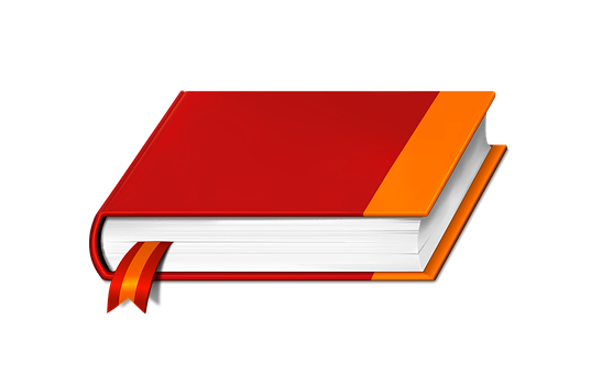 Redand Orange Closed Book Graphic PNG