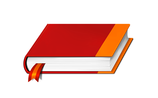 Redand Orange Closed Book PNG