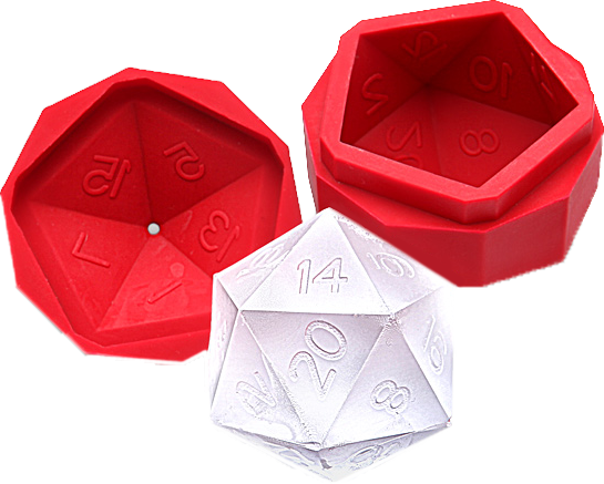 Redand Silver Dice Set PNG