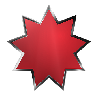 Redand Silver Star Graphic PNG