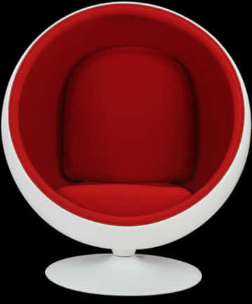Redand White Ball Chair Design PNG