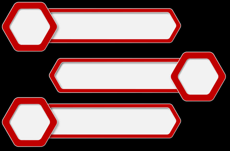 Redand White Border Design Banners PNG
