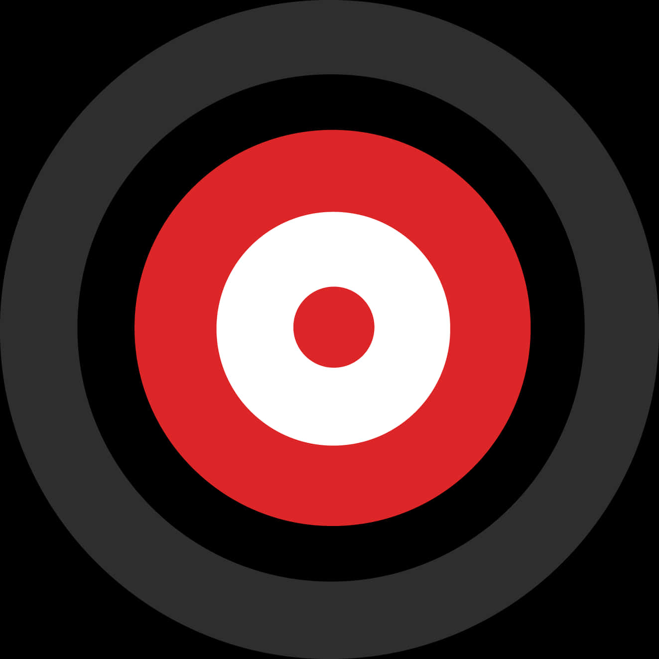 Iconic Redand White Bullseye Design PNG