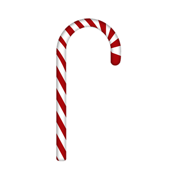Redand White Candy Caneon Black Background PNG