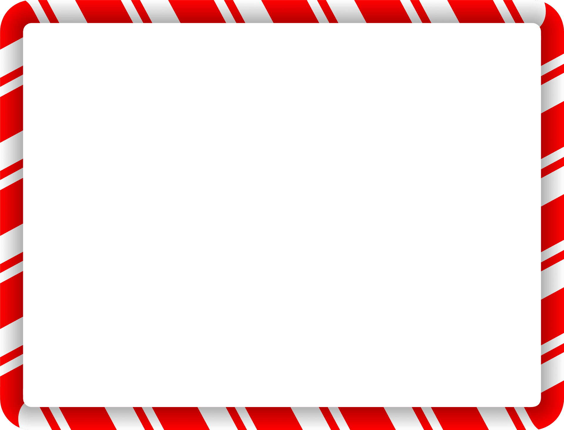 Redand White Candy Stripe Border Clipart PNG