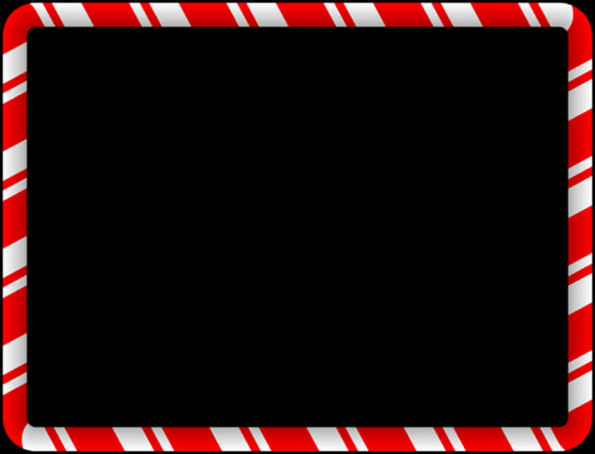 Redand White Candy Stripe Border PNG