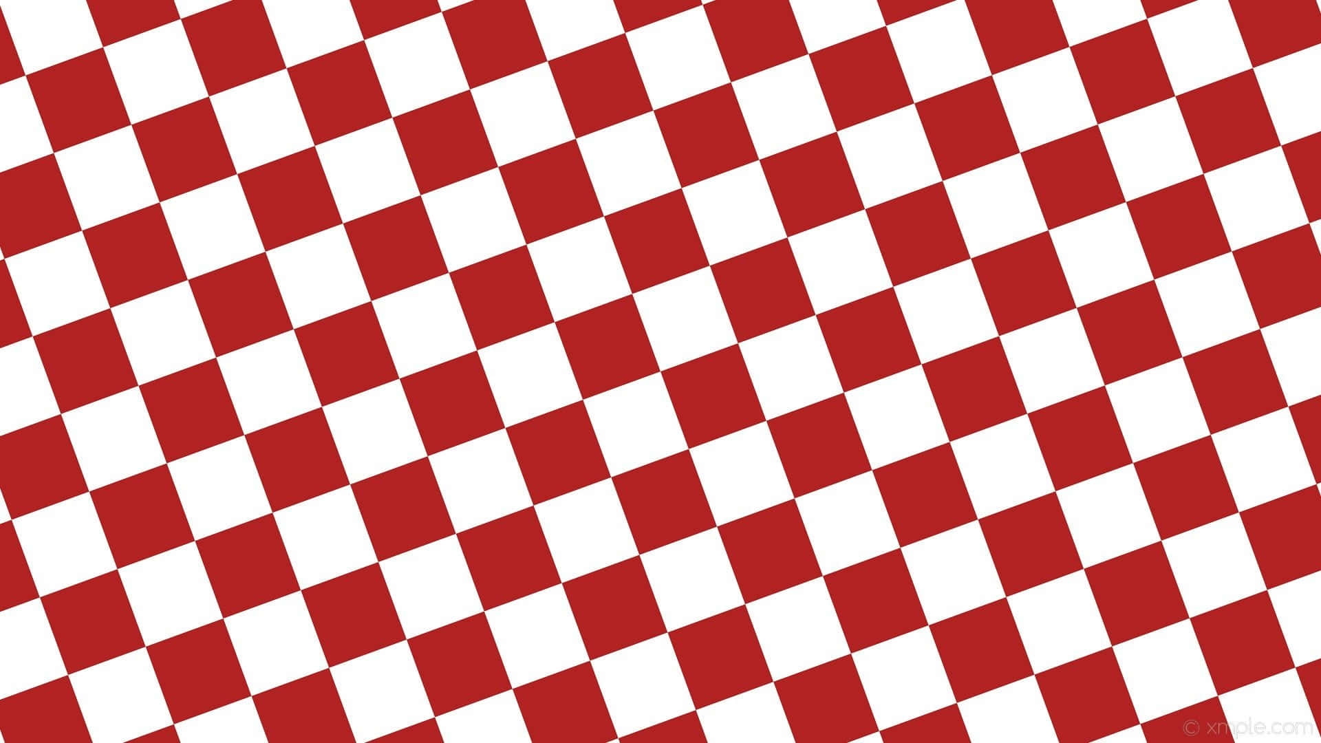 Redand White Checkered Pattern Wallpaper