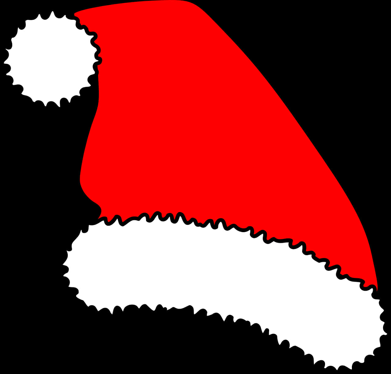 Redand White Christmas Santa Hat PNG