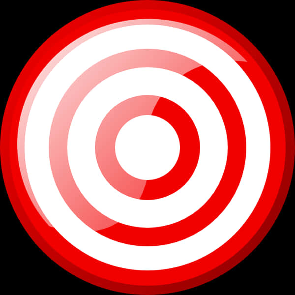 Redand White Bullseye Graphic PNG