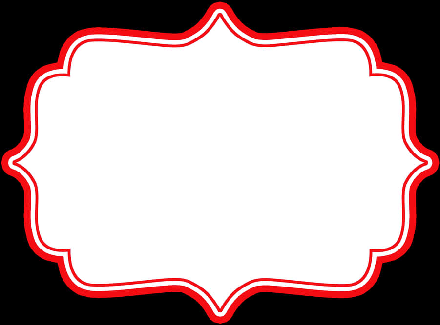 Redand White Decorative Frame PNG
