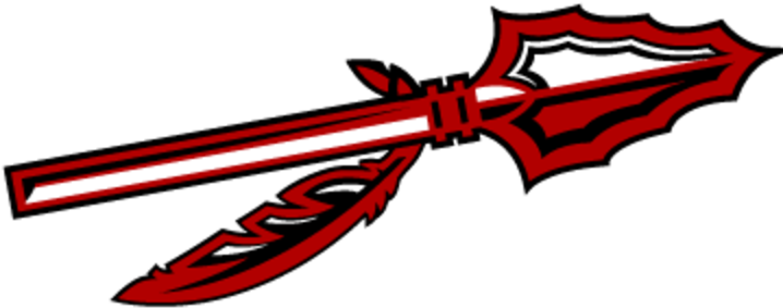 Redand White Feathered Spear PNG