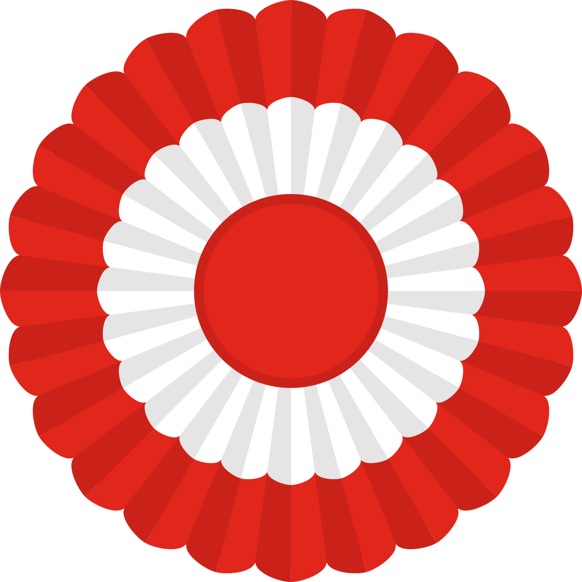 Redand White Flower Graphic PNG