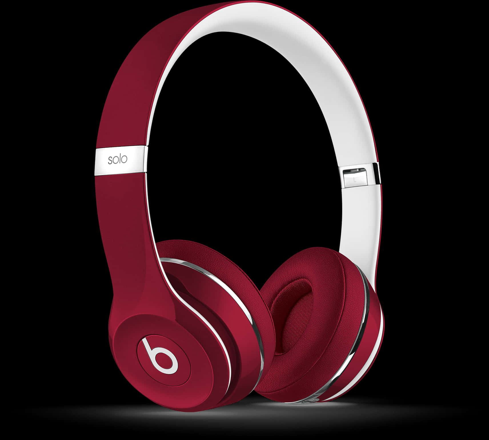 Redand White Headphones Product Showcase PNG