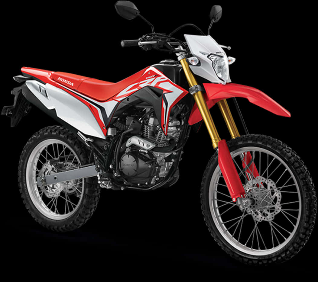 Redand White Honda Dirt Bike PNG