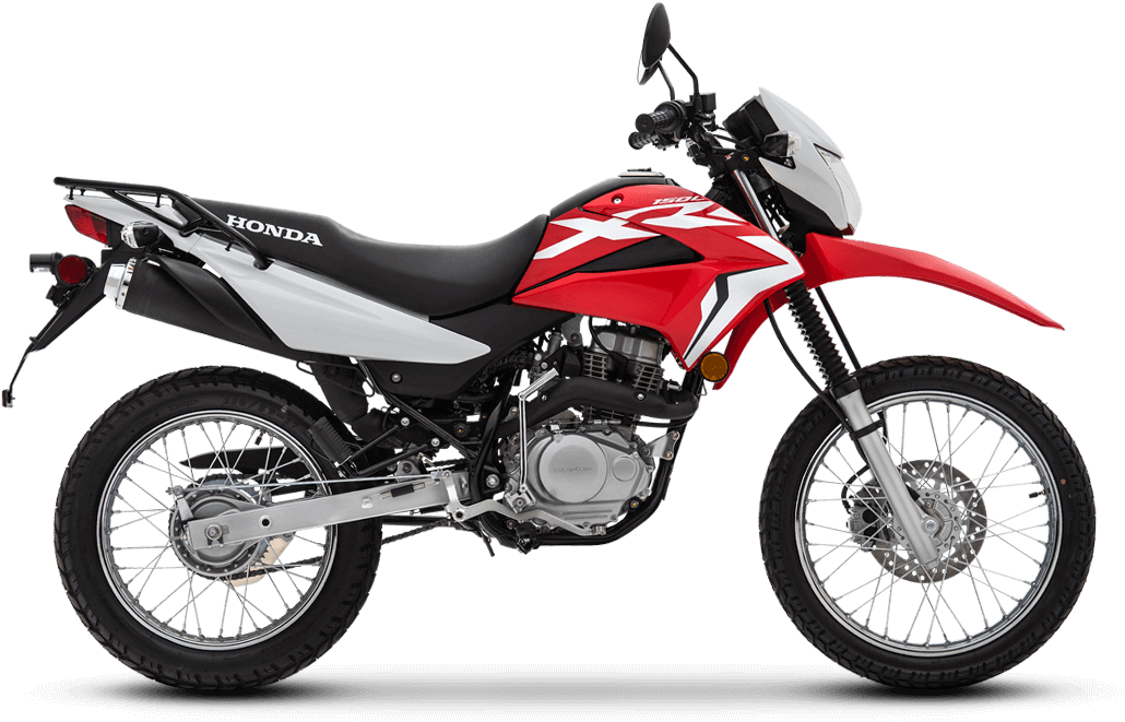 Redand White Honda Dual Sport Motorcycle PNG