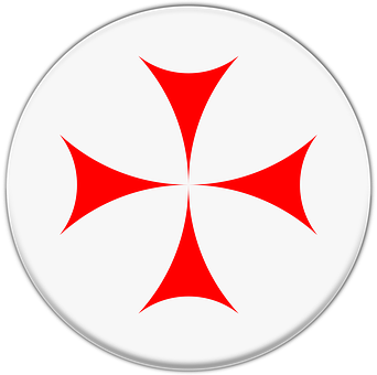 Redand White Maltese Cross PNG