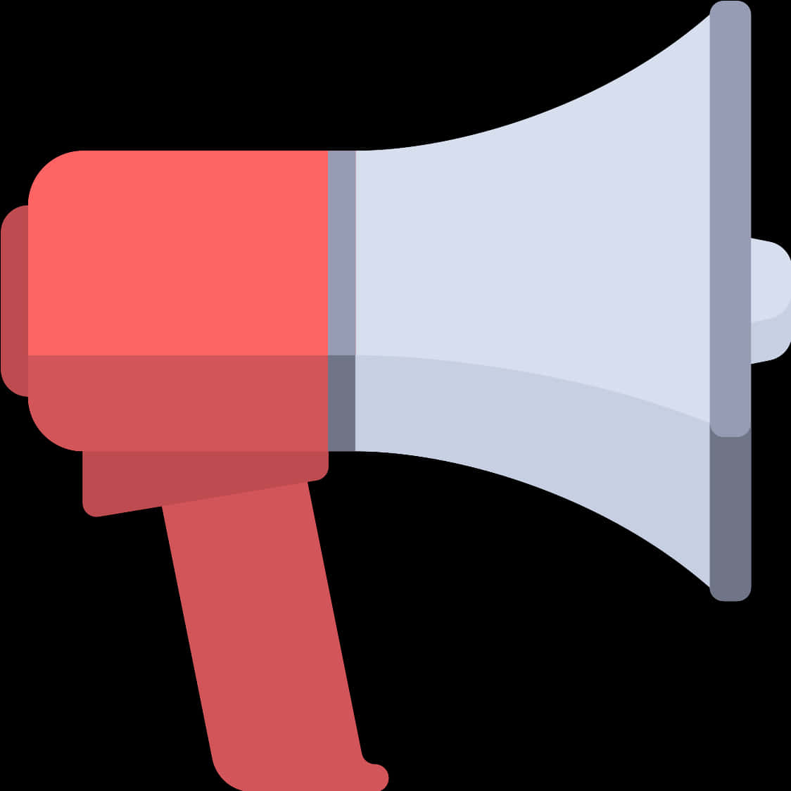 Redand White Megaphone Vector PNG