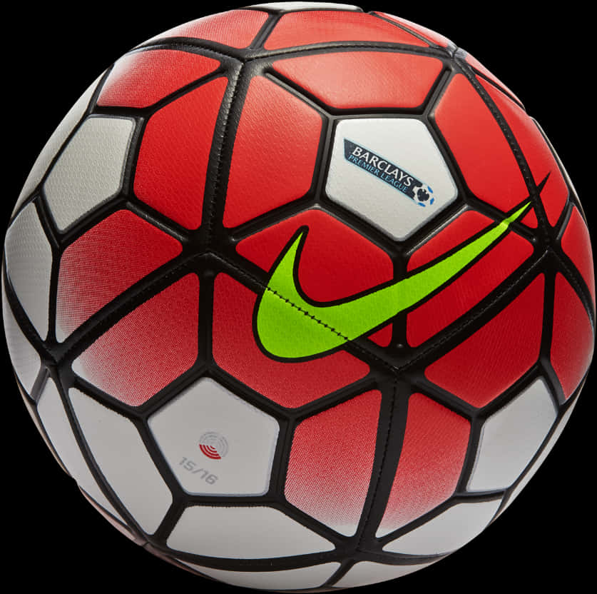 Redand White Nike Soccer Ball PNG