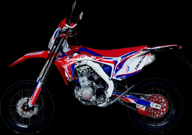 Redand White Offroad Motorcycle PNG