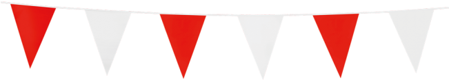 Redand White Pennant Banner PNG