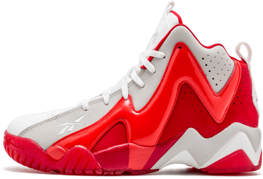 Redand White Reebok Basketball Shoe PNG