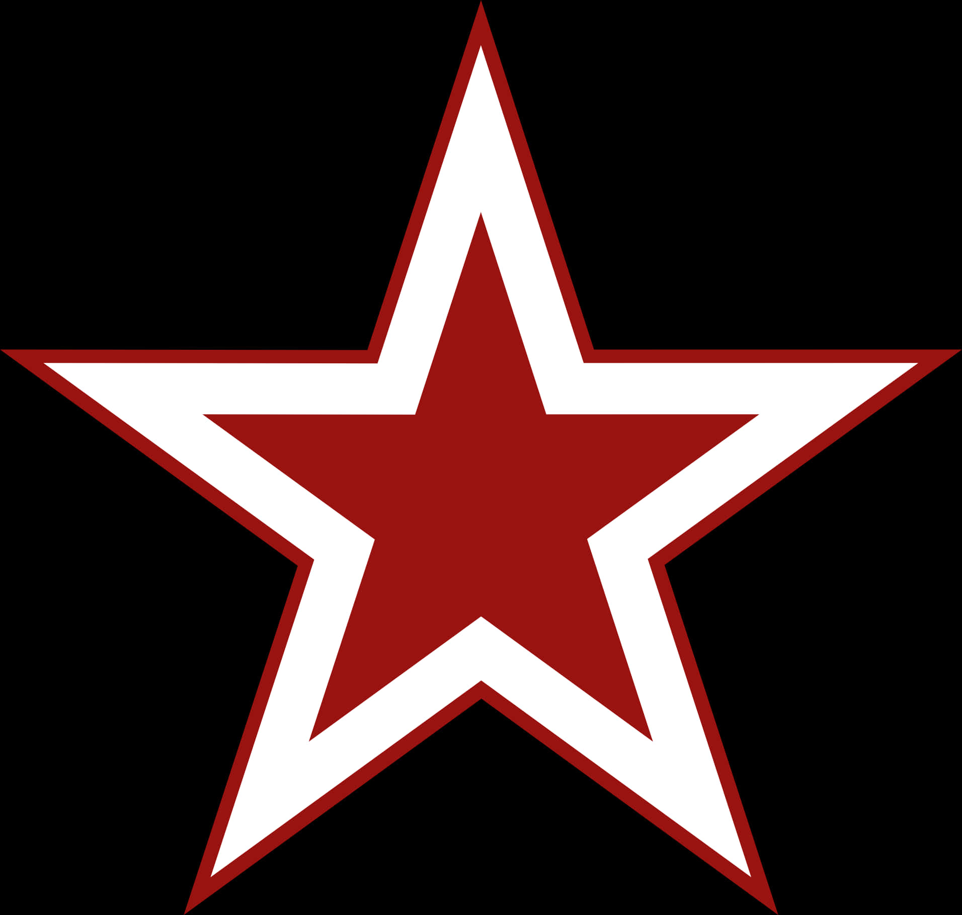 Redand White Star Graphic PNG