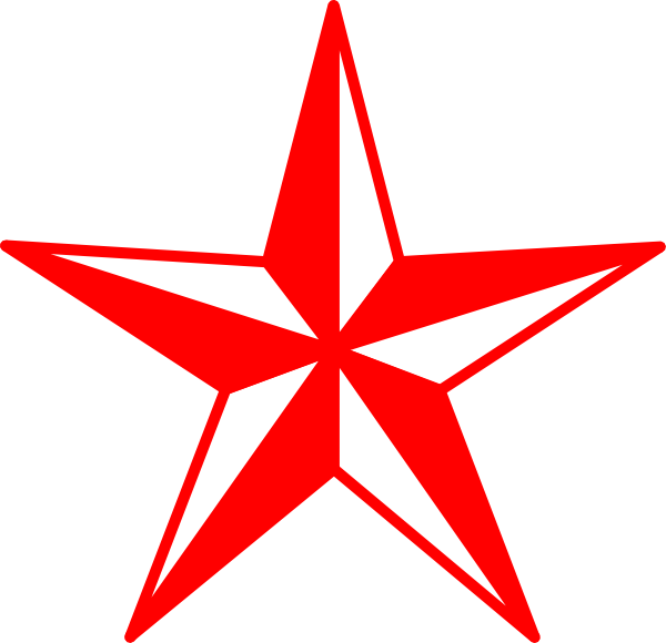 Redand White Star Graphic PNG