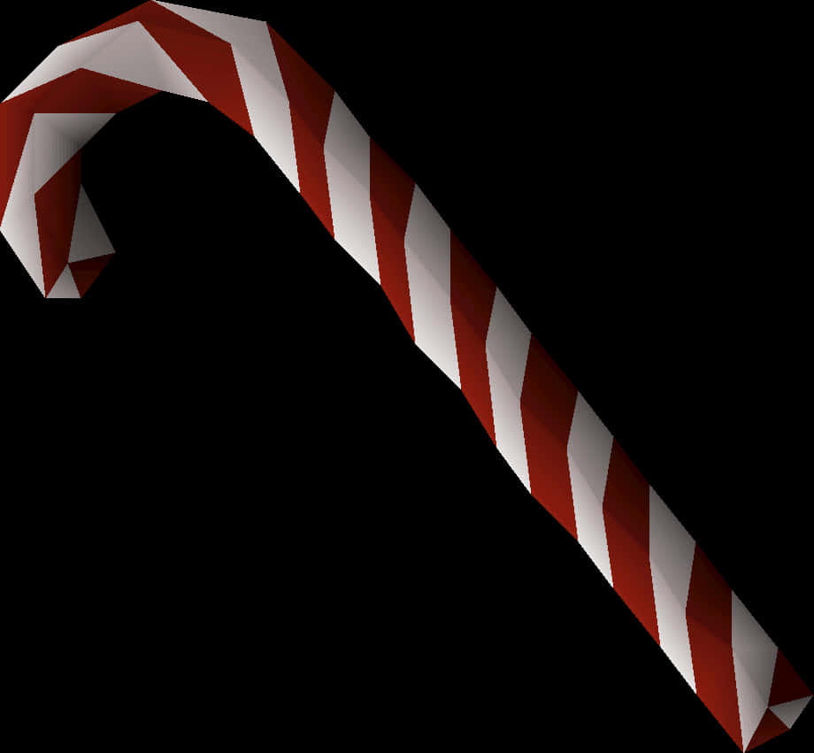 Redand White Striped Candy Cane PNG