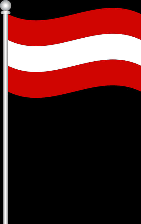 Redand White Striped Flagon Pole PNG