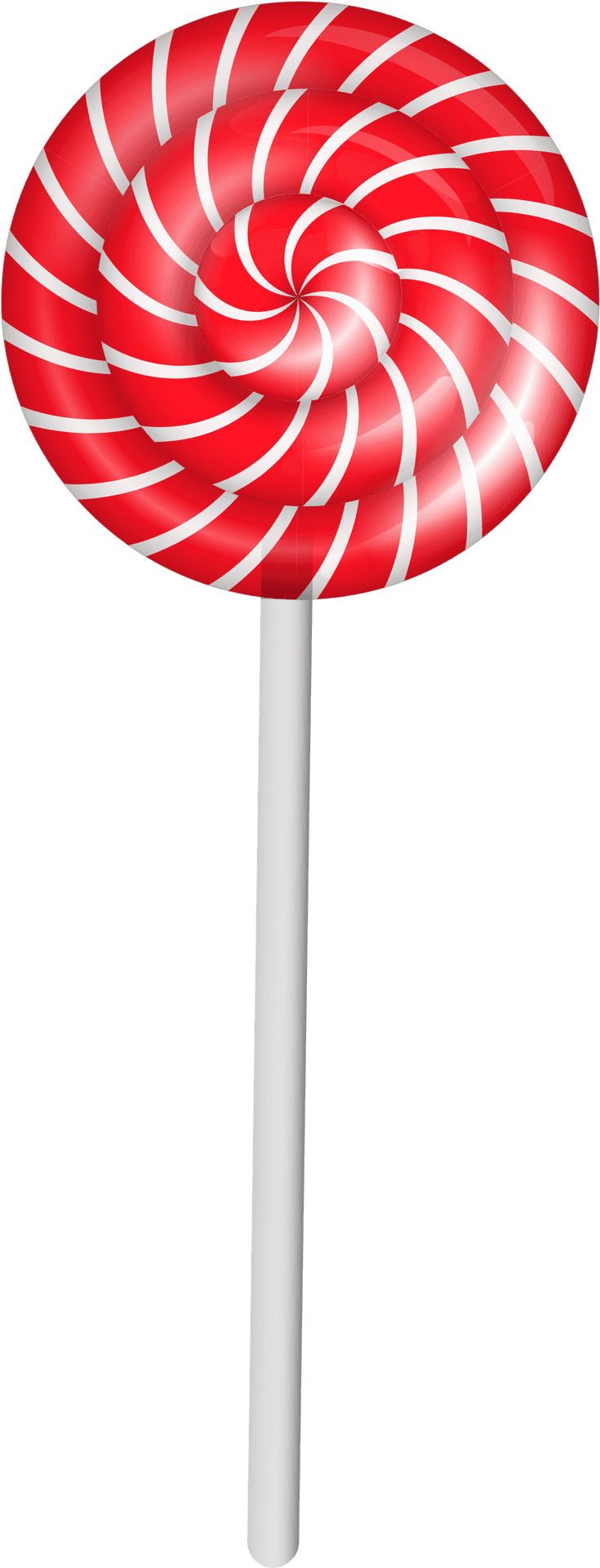 Redand White Swirl Lollipop PNG