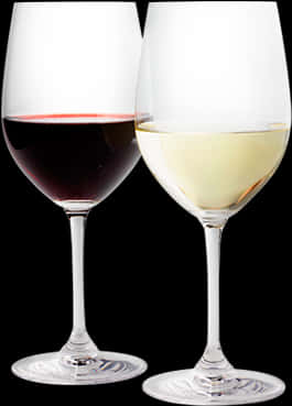 Redand White Wine Glasses PNG