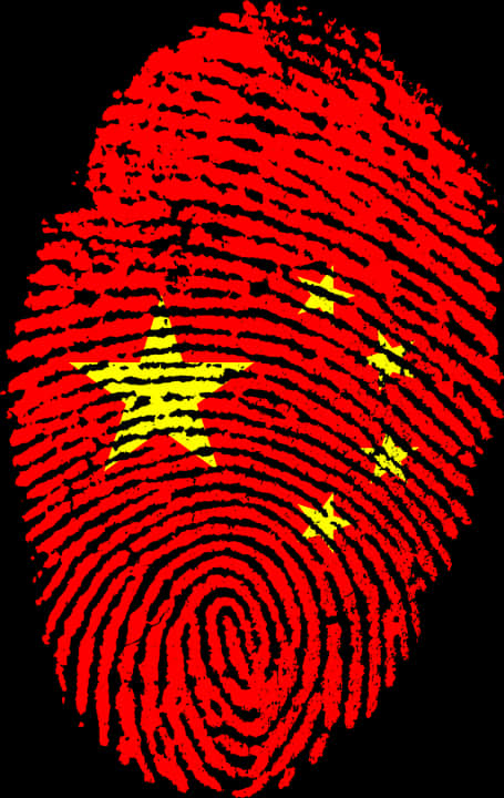 Redand Yellow Fingerprint Pattern PNG