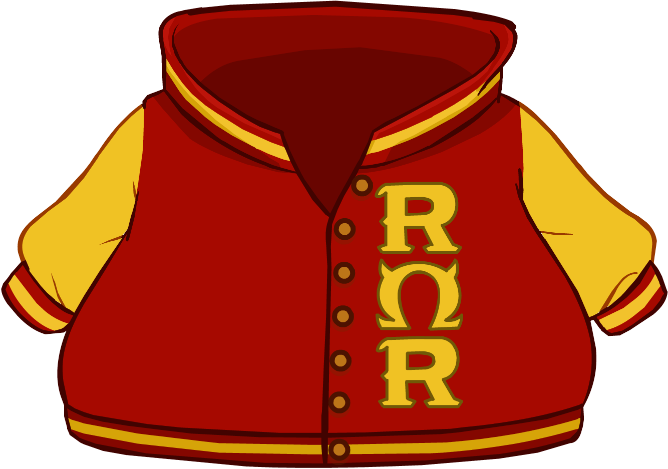 Redand Yellow Letterman Jacket PNG