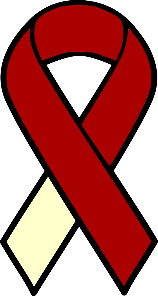Redand Yellow Ribbon Cancer Awareness PNG