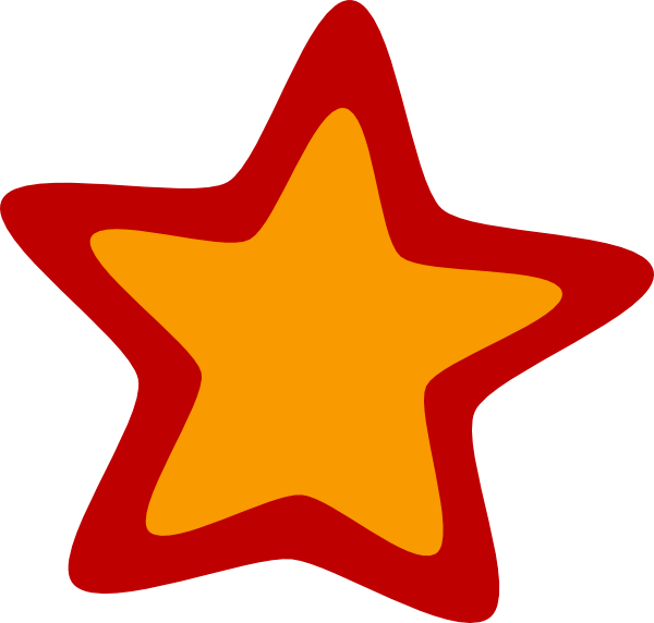 Redand Yellow Star Graphic PNG