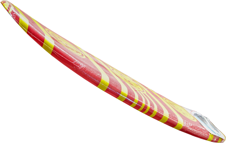 Redand Yellow Striped Surfboard PNG
