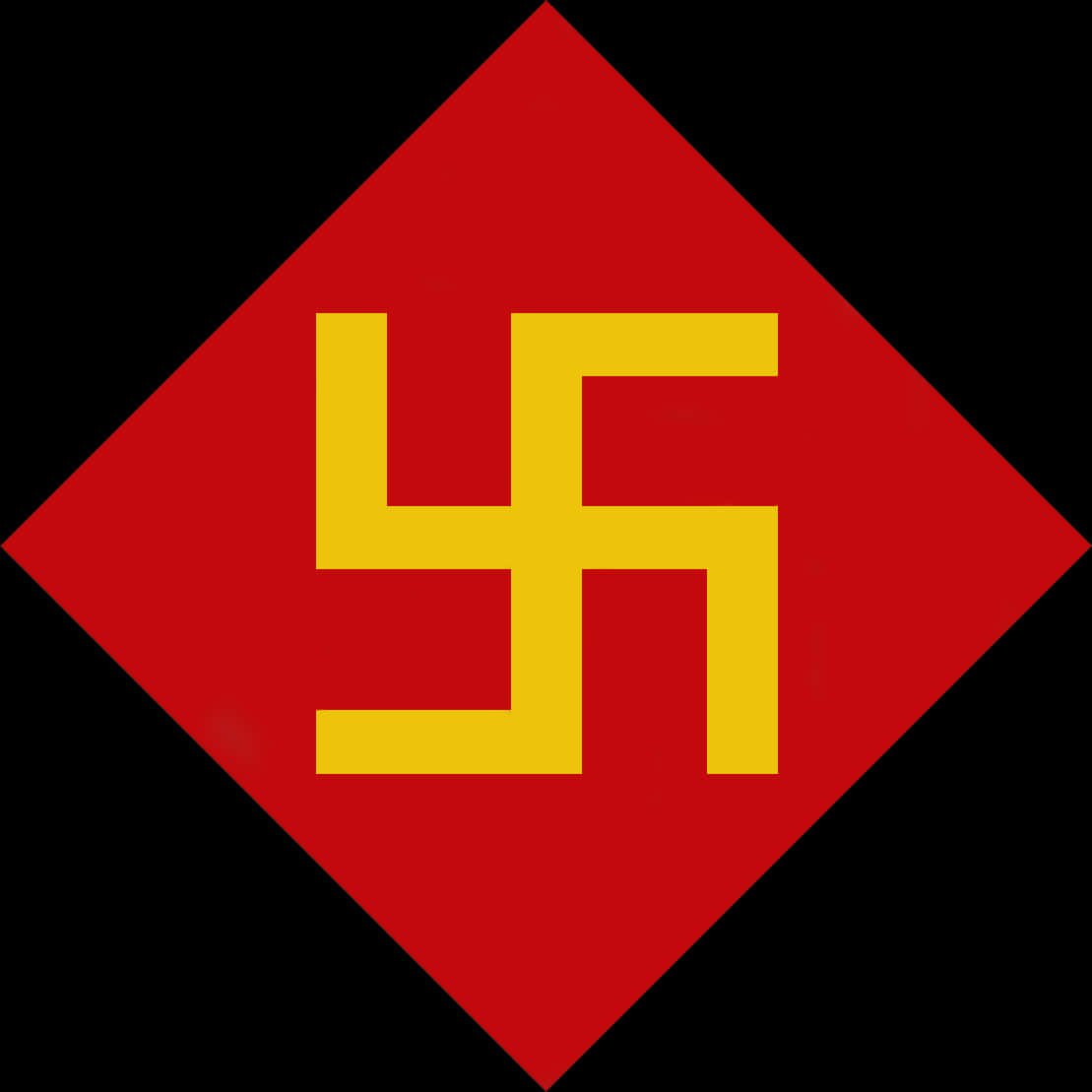 Redand Yellow Swastika Symbol PNG