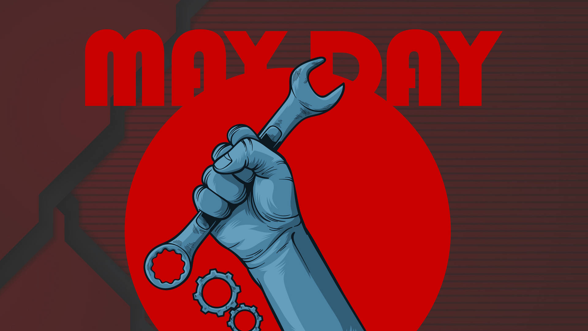 Reddish Blue May Day Wallpaper