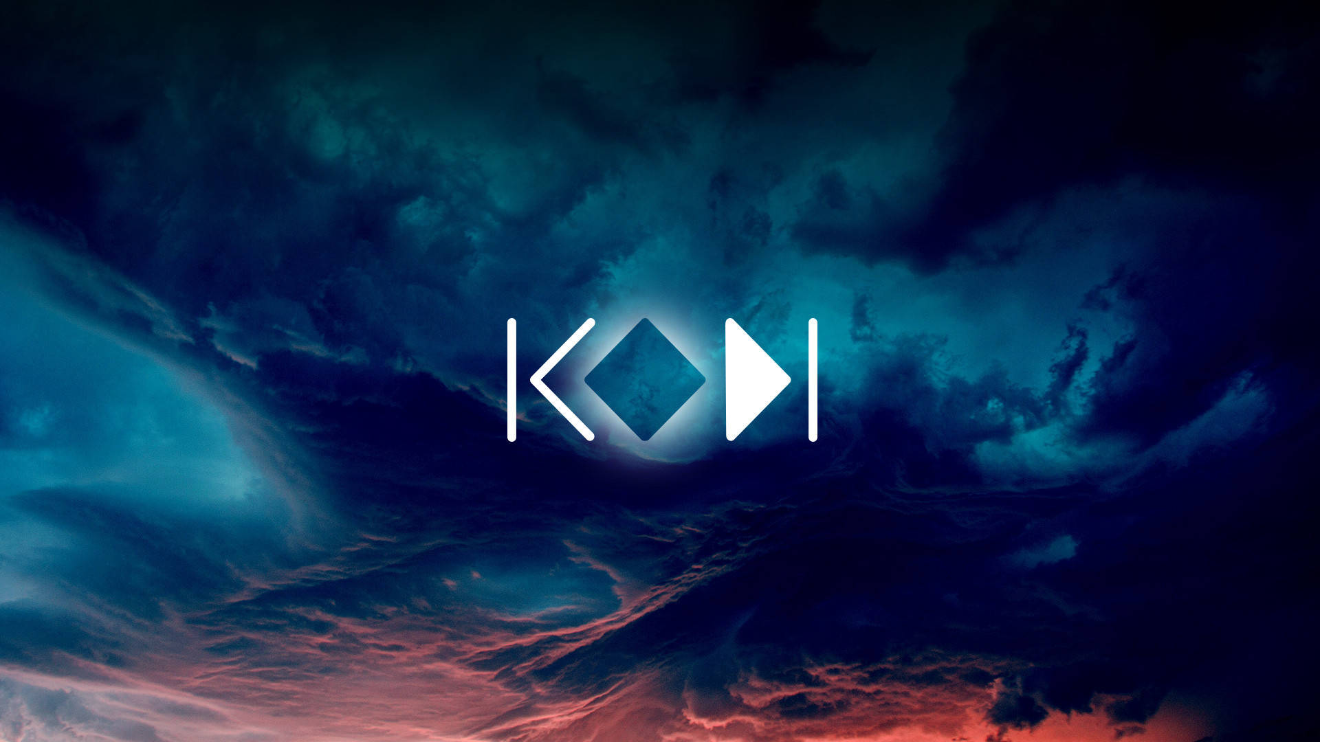 Redesigned Kodi Logo Over Sky Wallpaper