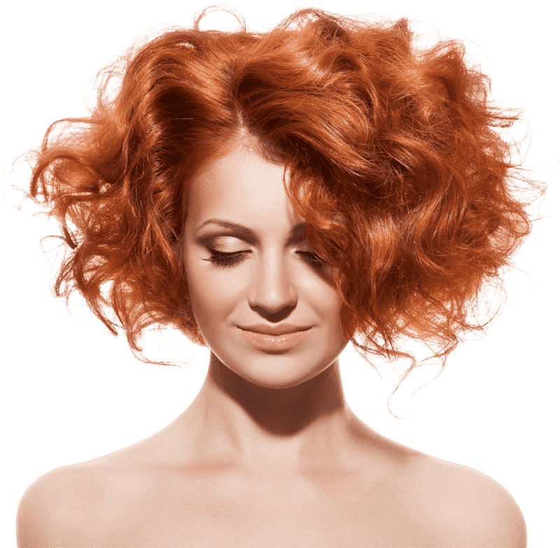 Redhead Beauty Closed Eyes PNG