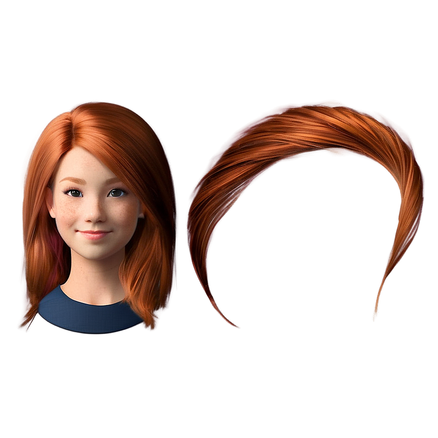 Redhead Girl Hair Png 06132024 PNG