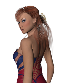 Redheaded3 D Model Glance PNG