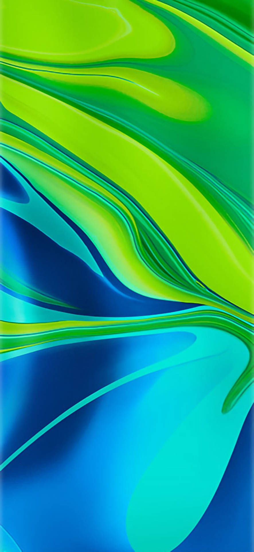 Redmi 9 Blue Green Paint Abstract Wallpaper