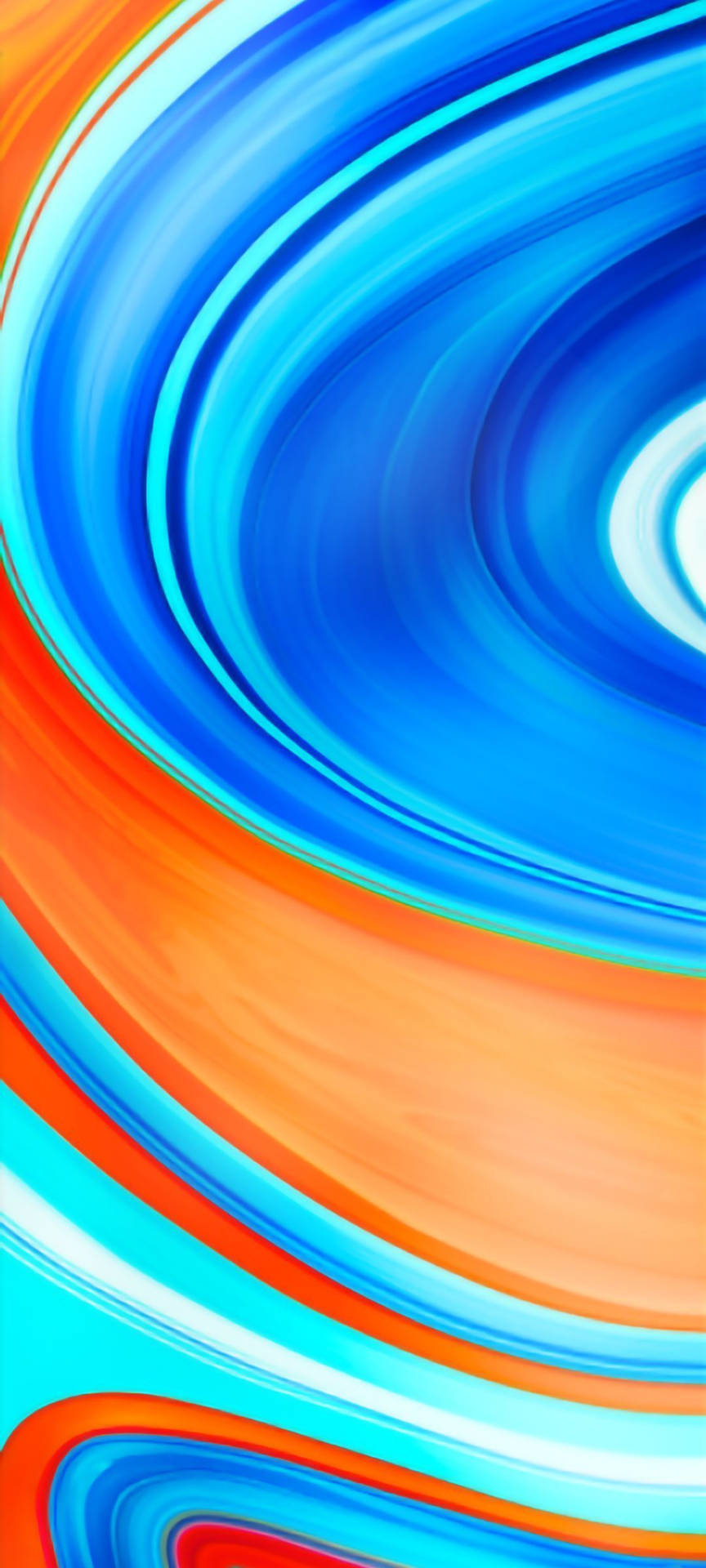 Redmi 9 Blue Orange Swirl Wallpaper