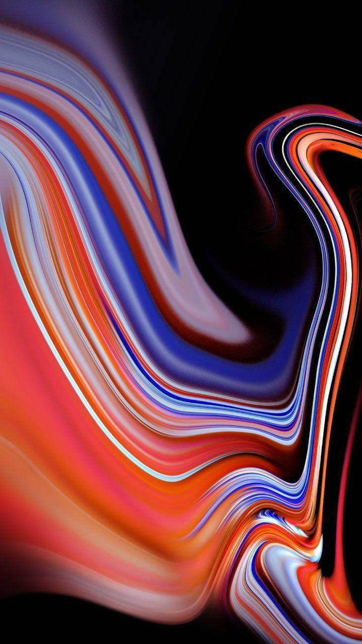 Redmi 9 Liquid Colors On Dark Wallpaper