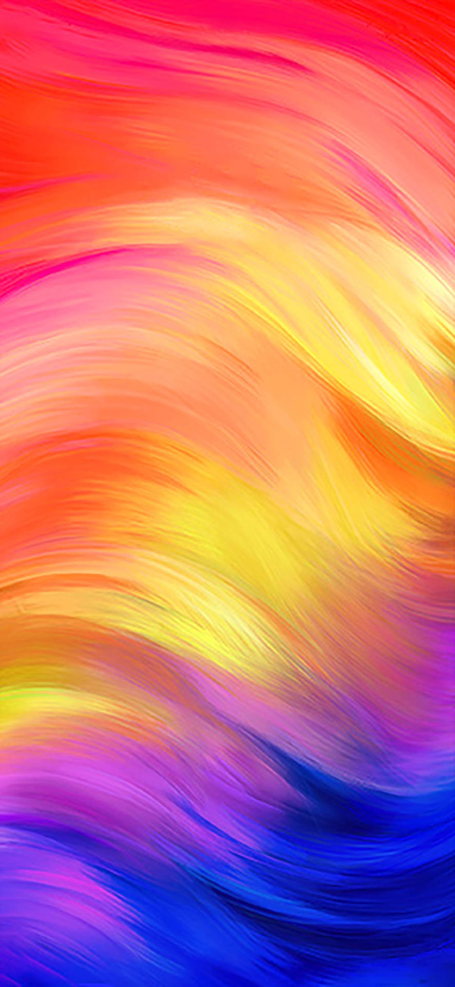 Rødmi 9 mangfoldige farve bølgestreg Wallpaper
