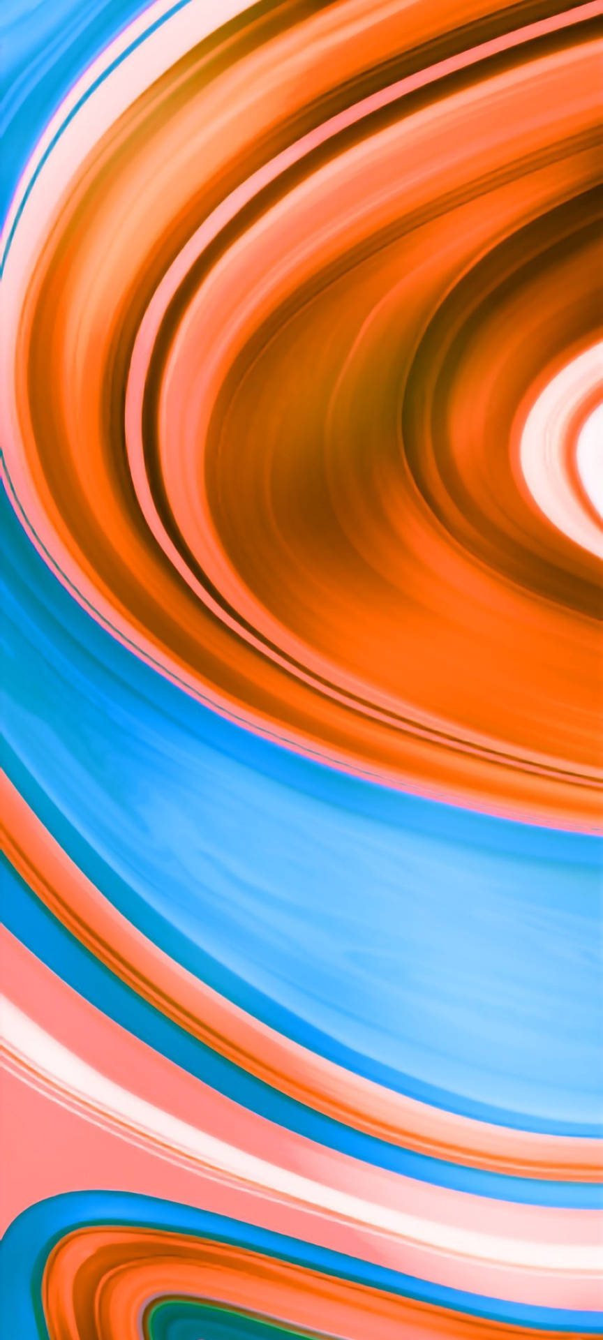 Redmi 9 Orange Blue Gradient Swirl Wallpaper